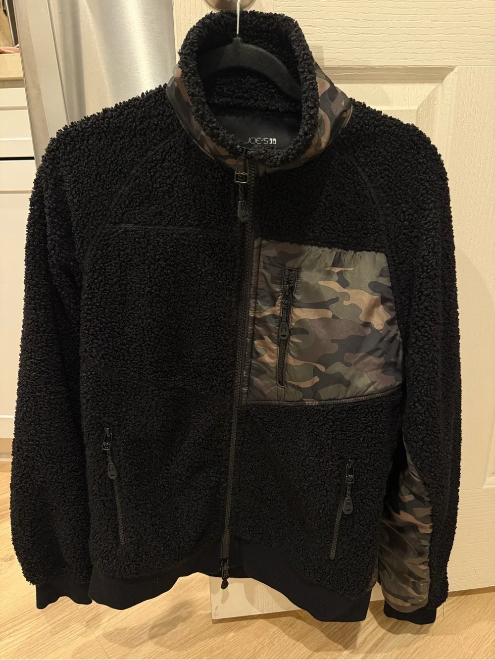 Joe’s Jeans Black Sherpa Camo Jacket